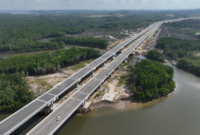 Jalur Lingkar Sepaku Tahap 2 di kawasan Ibu Kota Nusantara (IKN)